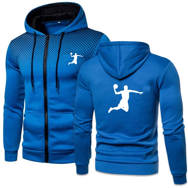 Men's Hoodie Zipper Pocket Print Hoodie Sweatshirt Sport Outdoor Casual Hoodie Slim Fit Sweatshirt