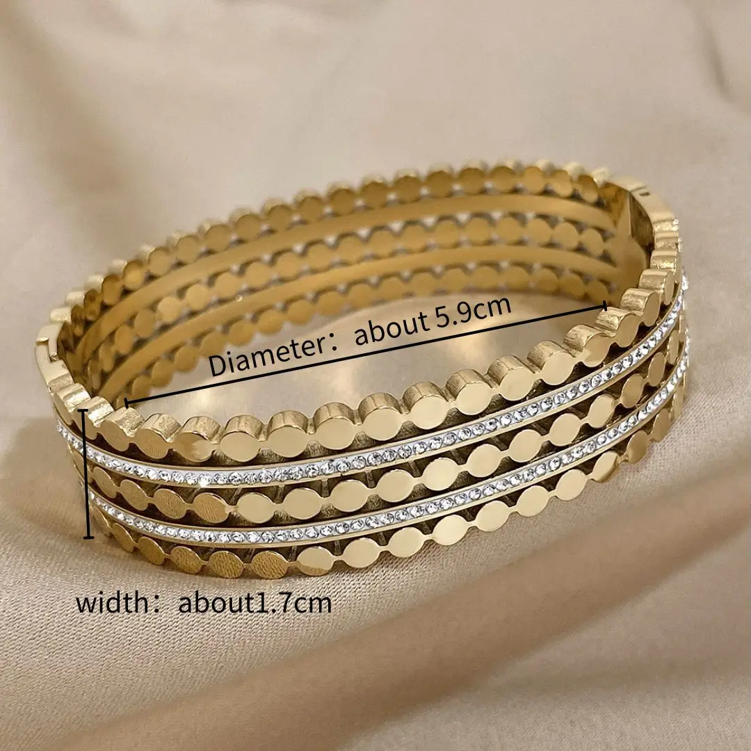 DESIGN - Bracciale Rigido In Acciaio Inossidabile Color Argento Effetto Rete