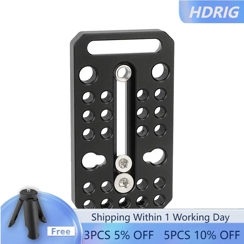 Hdrig Multipurpose Cheese Plate Câmera Rig Quick Release Baseplate para Sony Canon Dslr Acessórios