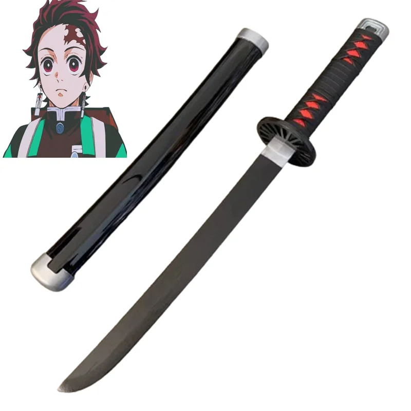 Demon Slayer Hashibira Inosuke Anime Cosplay 24inch Sword Katana Role Play Kimetsu no Yaiba 60cm Bamboo Model Weapon 4
