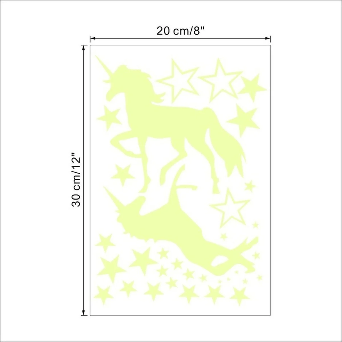 Luminous Wall Stickers Glow In The Dark Stars Unicorns Fluorescent Glow Wall Ceiling Home Party Kids Room Decorations Decals