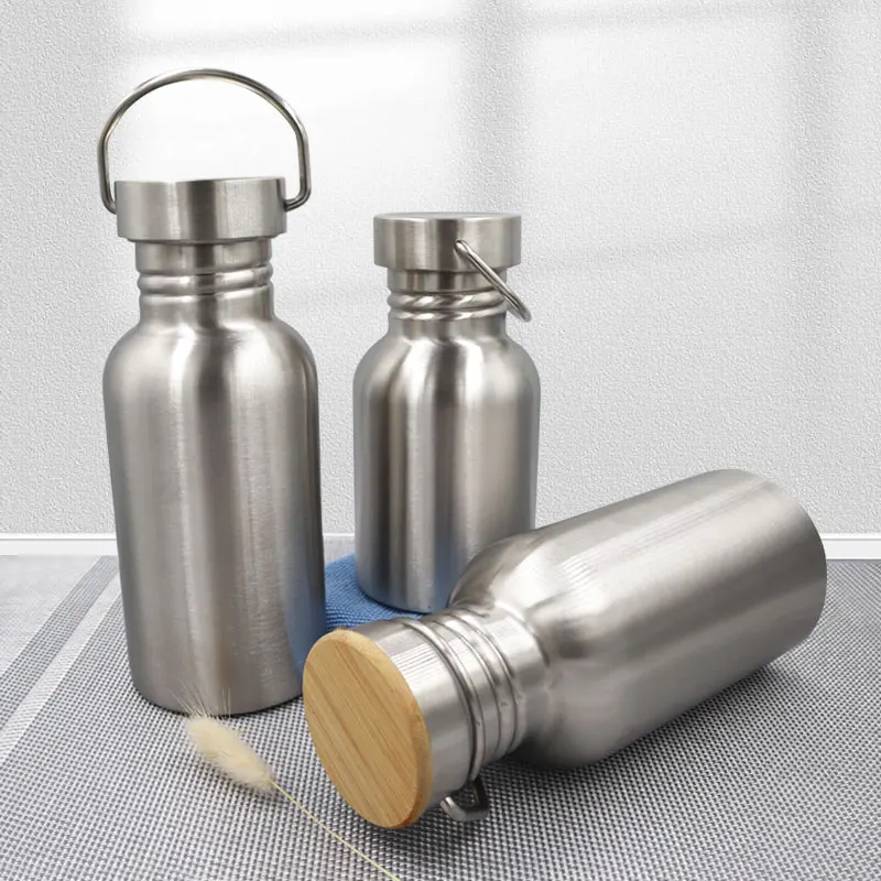 Sports Water Bottle Sports Bottle Water Bottle Stainless Steel Water Bottle 1000ml Bamboo Lid Sports Flasks Travel Cycling Hiking Camping Bottles BPA Free