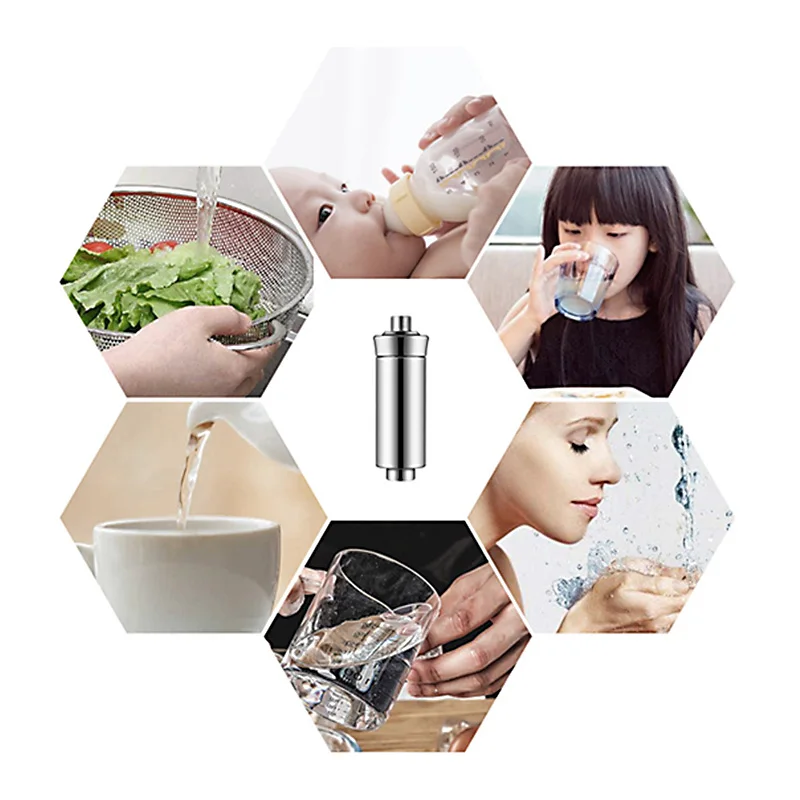 2PCS Class 15 ABS Purifier Shower Filter Shower Filter Purifier Bath Water Water Treatment Health Softener