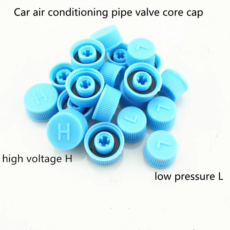 Tappi per nucleo valvola copripolvere per refrigerante per condizionatore d'aria per auto Tappi per porta laterale alta e bassa Accessori per tappi auto ad alta bassa pressione