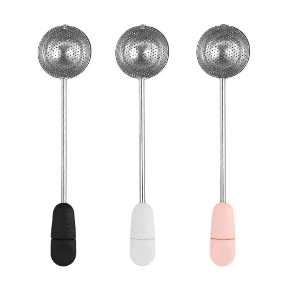 10pcs Long handle Stainless Steel Twisting Tea Ball Infuser for Loose Leaf Tea Strainers