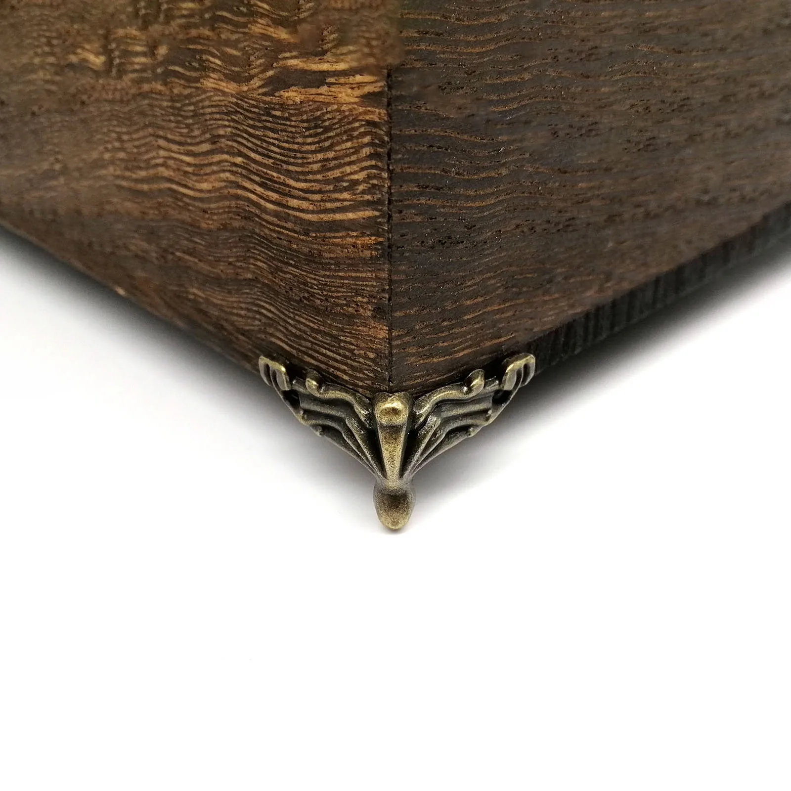 4pcs Jewelry Chest Wood Box Gift Wine Case Decorative Feet Leg Corner Protector Support Bracket with screws Golden Silver Bronze stainless steel corner brackets
