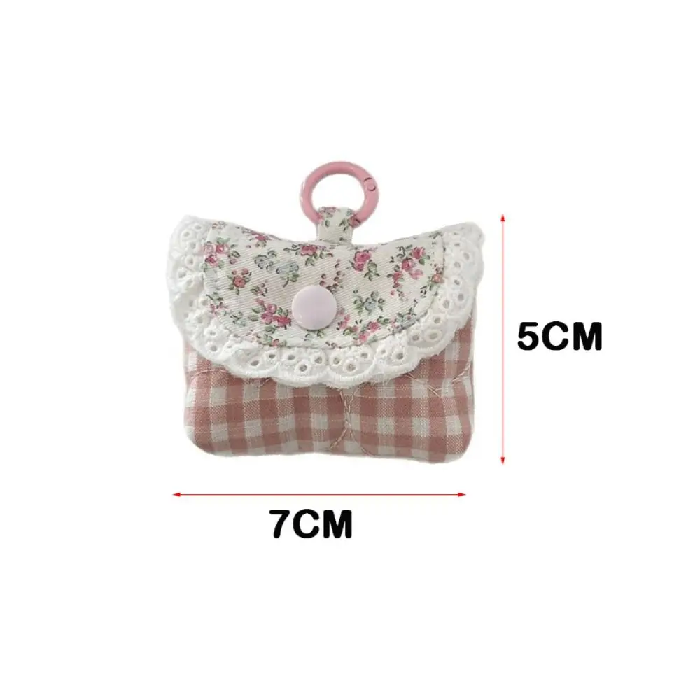 Cute Mini Earphone Storage Bag Multifunctional Keychain Headphone Case Pouch Portable Polyester Small Wallet