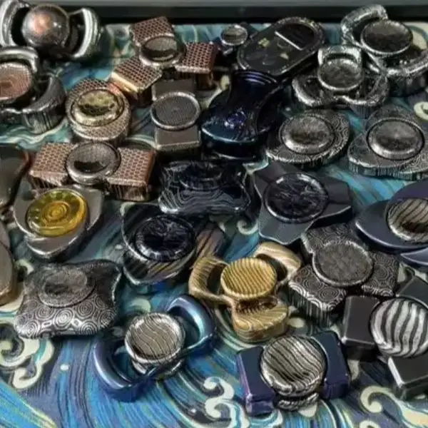 Used EDC MOT timascus fan fidget slider Decompression toys
