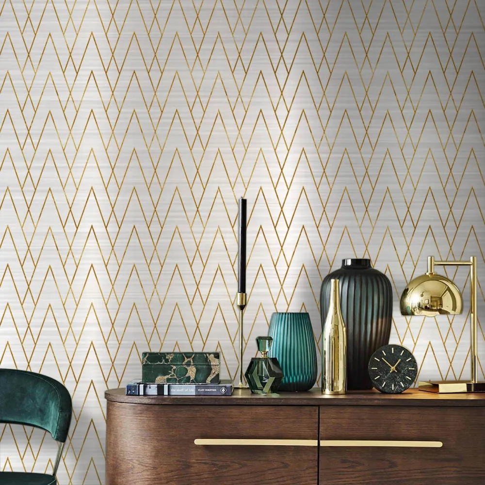 Contact Paper Gold Line White Waves Stripe Wallpaper Peel And Stick  Removable Wall Paper Self Adhesive Modern Vinyl Shelf Liner - Wallpapers -  AliExpress