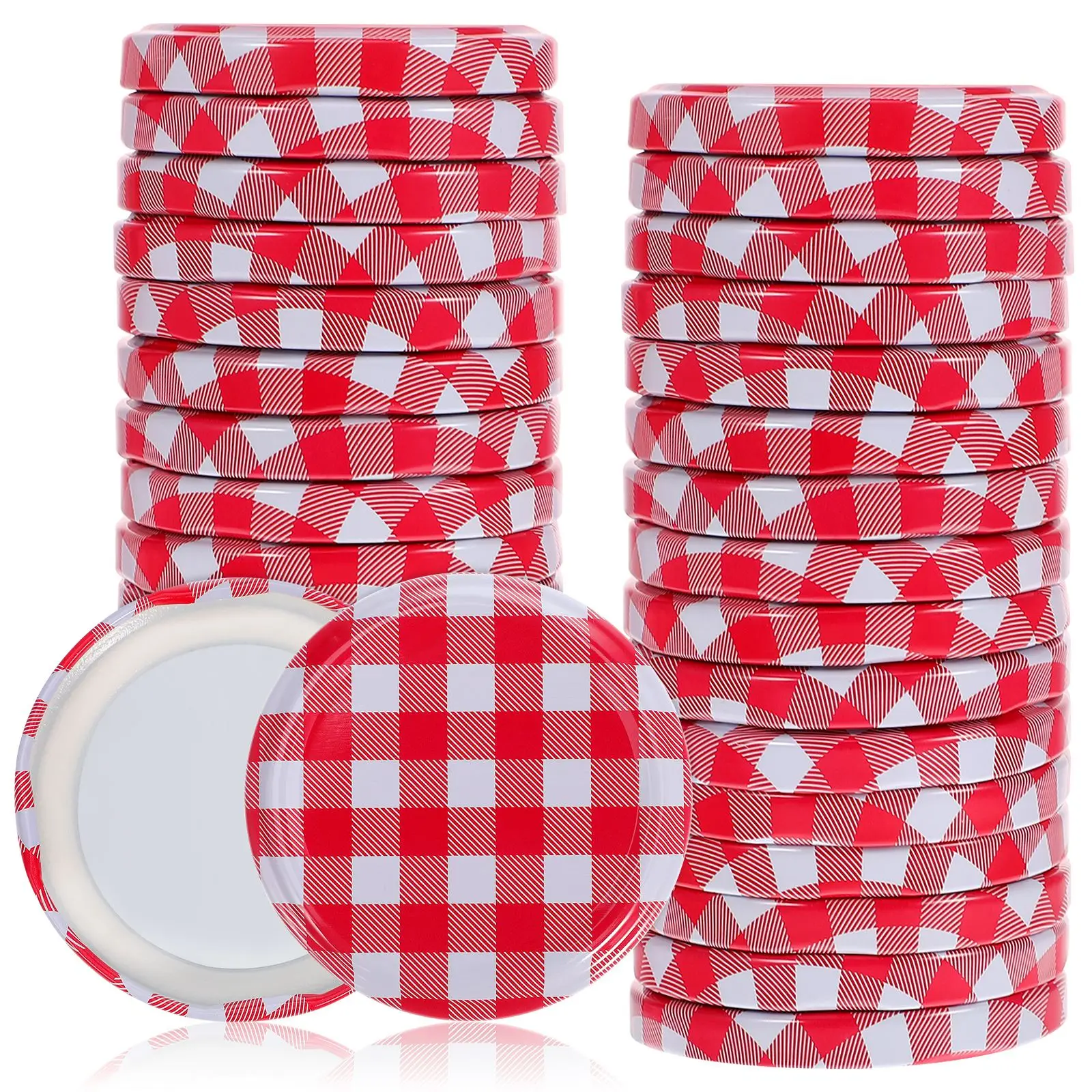 40Pcs Jam Jars Lids Wide Mouth Screw Lids Twist Off Storage Caps For Canning Jars Jam Jar Covers Iron Canning Jar
