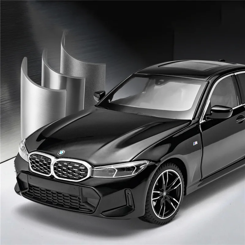 1:24 BMW 3 시리즈 325i 325LI M 쿠페 합금 스포츠카 모델 다이캐스트 금속 차량 모델 시뮬레이션 사운드 라이트 어린이 장난감 선물