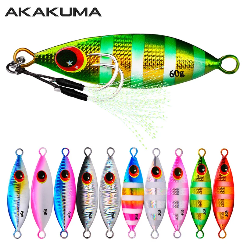 10 Farben Heavy Sinking Minnow 10–60 g Metall Slow Jig 3D Augen Laser Angelköder 5–8,5 cm Angeln Trolling Köder