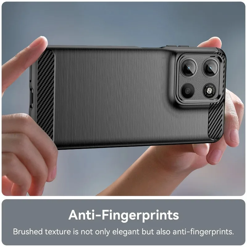 Luxury Carbon Fiber Silicone Shockproof Back Cover