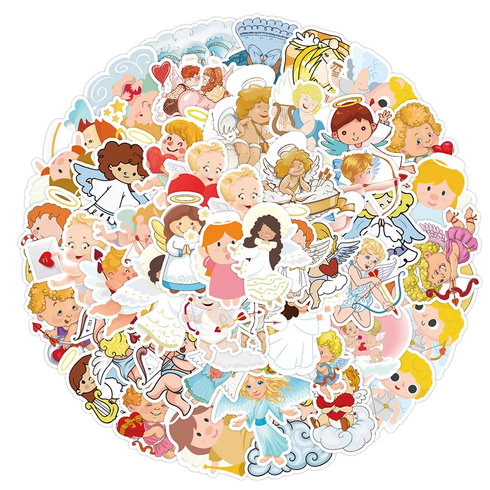 

10/30/50pcs Creative Angel Cupid Cartoon Stickers Aesthetics Graffiti Sticker Scrapbooking Laptop Luggage Decorative Decal Toys