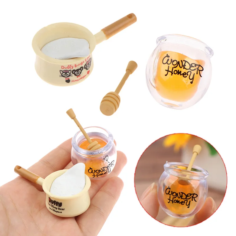 

1 шт. в масштабе 1:12 1:6 кукольная мебель молочный горшок медовый горшок кухонные украшения аксессуары игрушки хобби игрушки Menino банка для конфет