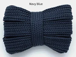 Vibrant 2cm Wide Fashion Shoelaces - Multicolor Options - 160cm (Navy blue)