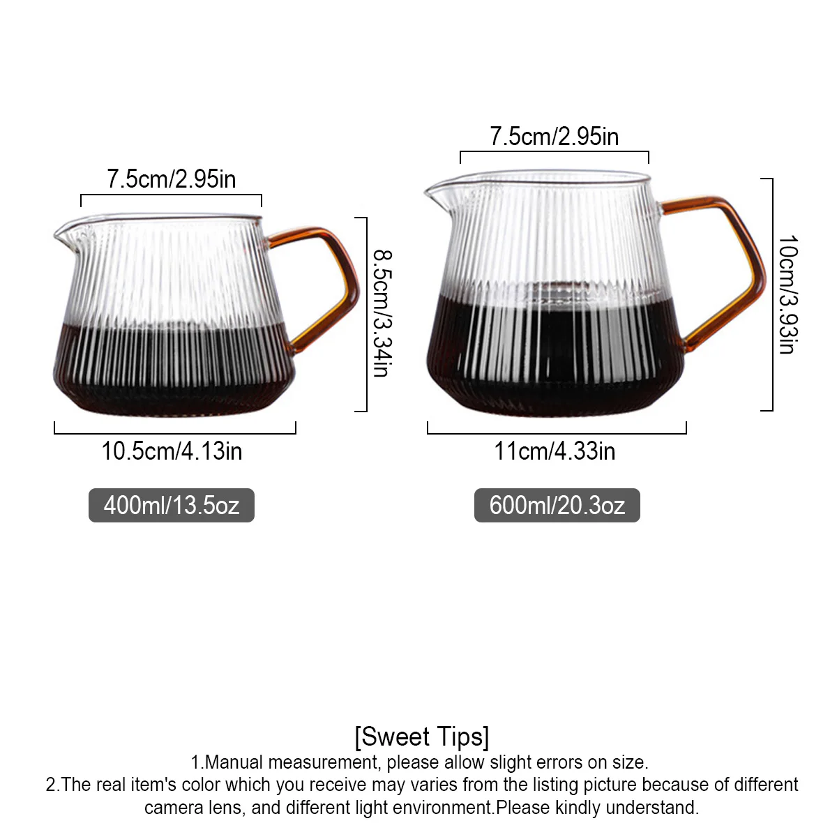 كوب قهوة زجاج مقاوم للحرارة 400 مل