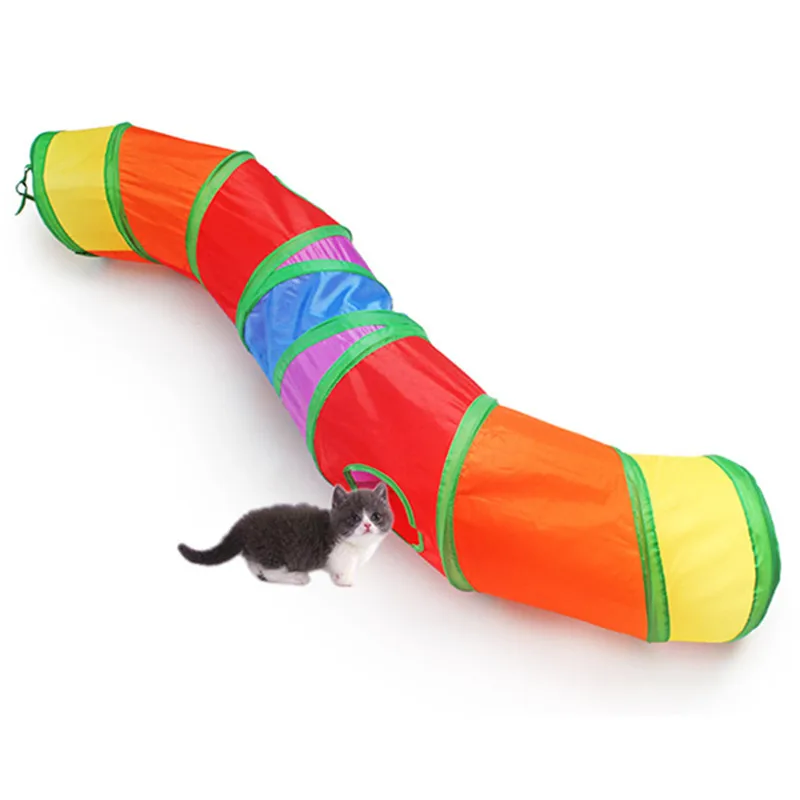 Foldable Cat Tunnel Cat Toy Training Tunnel for Puppy Kitten Rabbit Play Tunnel Tube Cat Toys