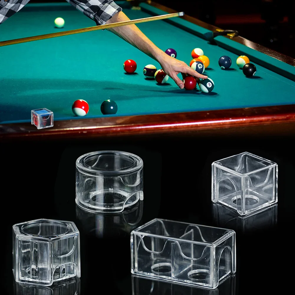 1Pc Acrylic Snooker Chalk Case Transparent Pool Chalk Box Cube Holder Anti-fouling Dustproof Billiard Accessories Clean Storage