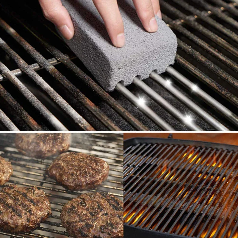 3pcs Grill Clean Brick Grill Stone Cleaning Block for Flat Top Grills Griddles Grate and Grate Cleaner Effectively Remove