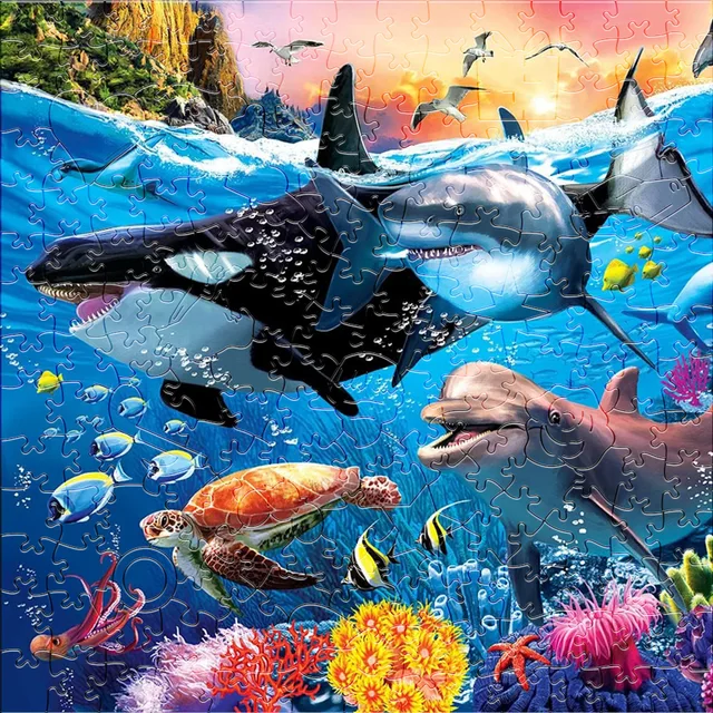 イルカと魚のパズル Amazon.co.jp: 300ピース ジグソーパズル 究極パズル、イルカと