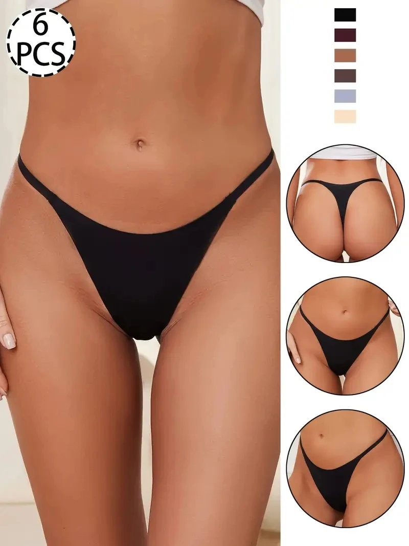 Women Panties Female Underwear Seamless Panties Womens Underwear 5Pcs/Set Sexy Seamless Ics Silk Thongs for Women