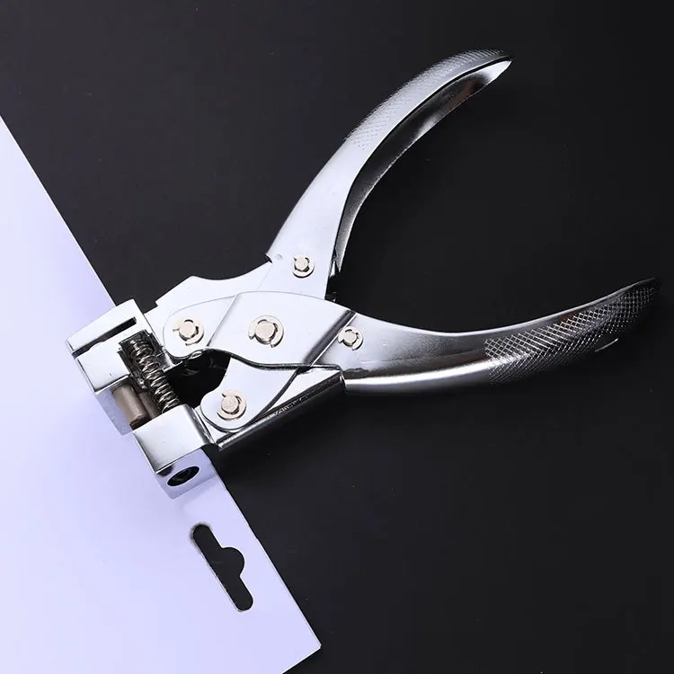 Paper cutter T shape hole punch slot cutter paper PVC card tag puncher pliers DIY punch tool office badge paperboard