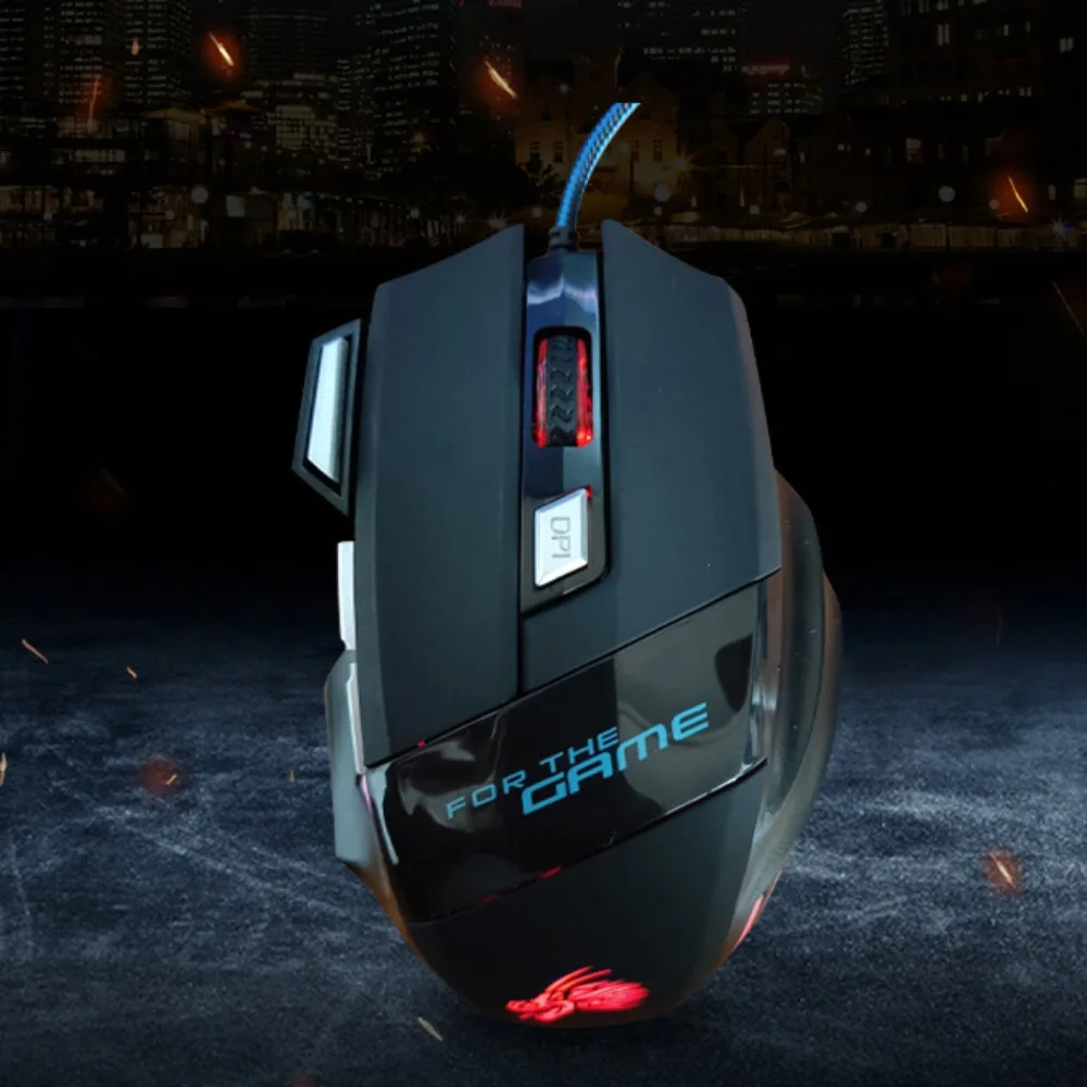 

Radiance Wired Variable Four Colors Desktop 6 Buttons 5500 DPI Wired Gaming Mouse Backlit USB Mice Glow Mouse Optical Mice