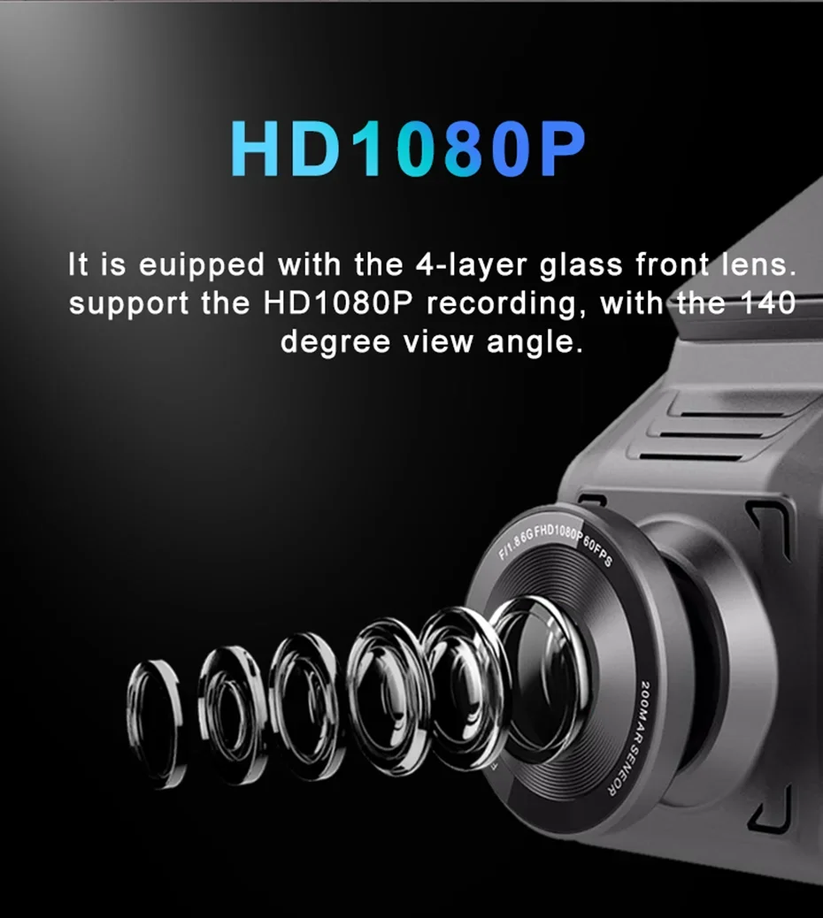 Bluavido ̴  ķ GPS  , ̺  ͸,  ȭ ī޶ 2 , FHD 1080P  ֽ, 4G