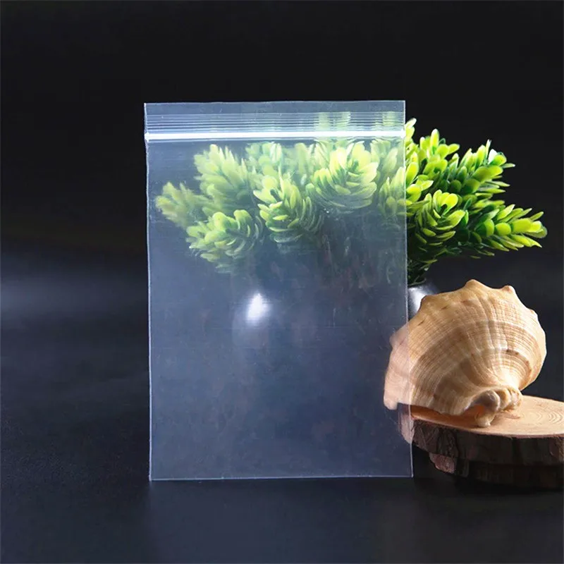 12x17cm 100pcs Clear More Thicker PE Zip-lock Bags - Zipper Grip Reusable Plastic Pouches Spare parts Daily Supplies Packaging 5