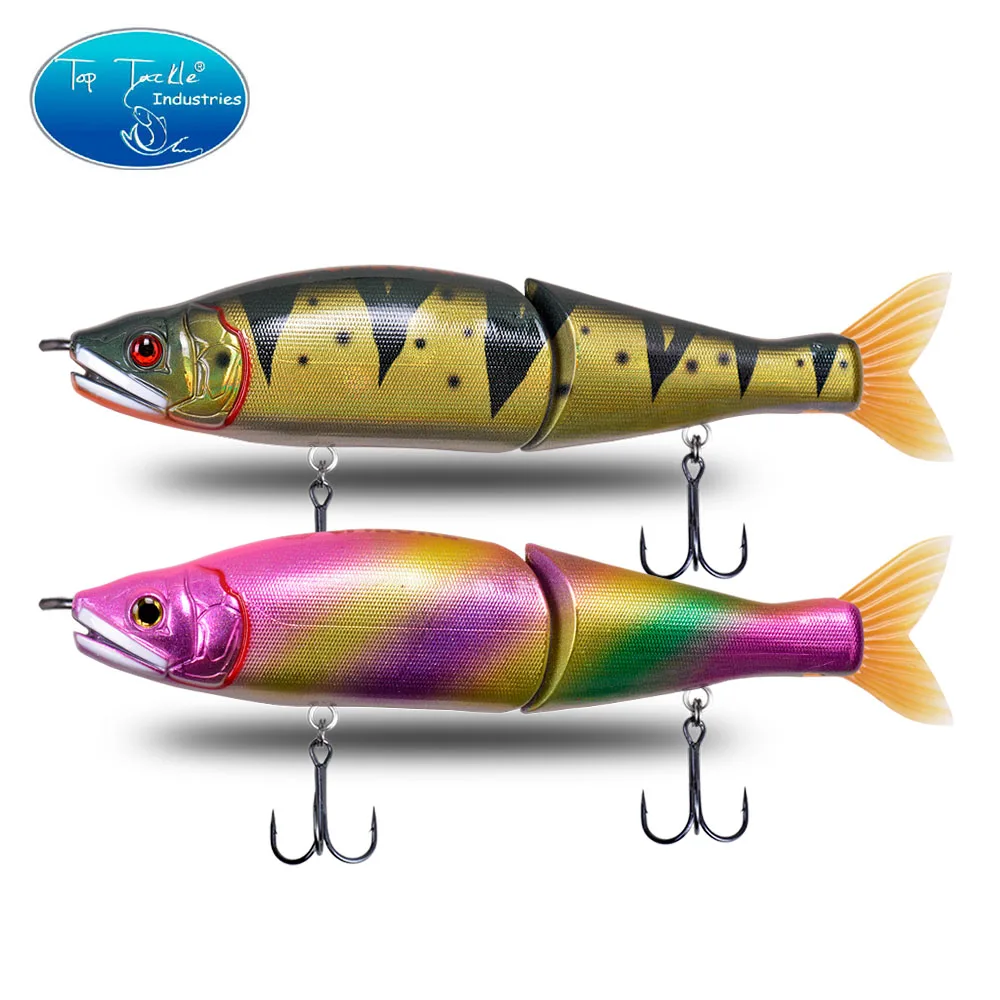 CFLURE Fisnhing señuelo Swimbait flotante de hundimiento lento, cebos articulados para pesca de lubina grande, señuelos deslizantes para Lucio, perca de Musky, 220mm