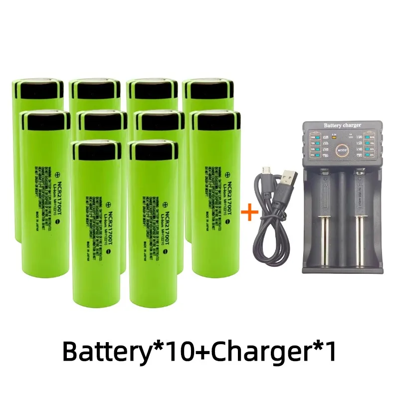 Rechargeable Lithium Batteries Power Tool Battery 21700 Battery Rechargeable Battery 3.7V 4800mAh 50A Power Li-ion High Discharge Batteries for Electrical Tools+charger