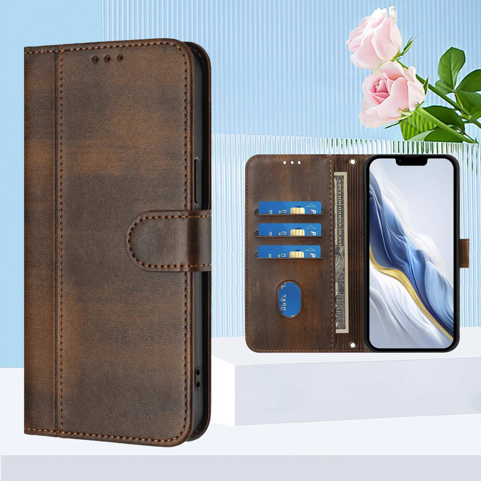 Vintage Leather Classic Wallet Flip Cover with Card Holder