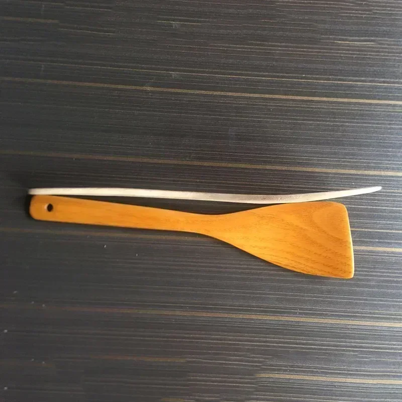 Cooking Spatula Wooden Kitchen Wood Turner Utensils Wok Utensil Tool Scoop Handle Nonstick Spoon Spatulas Bamboo Frying Spoons
