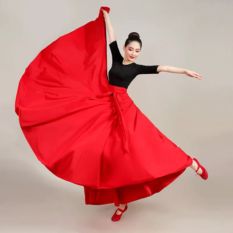 thumbnail image 2 of Kids Womens Spanish Bull Dance Skirt Belly Dance Skirt Big Swing 2 of 14