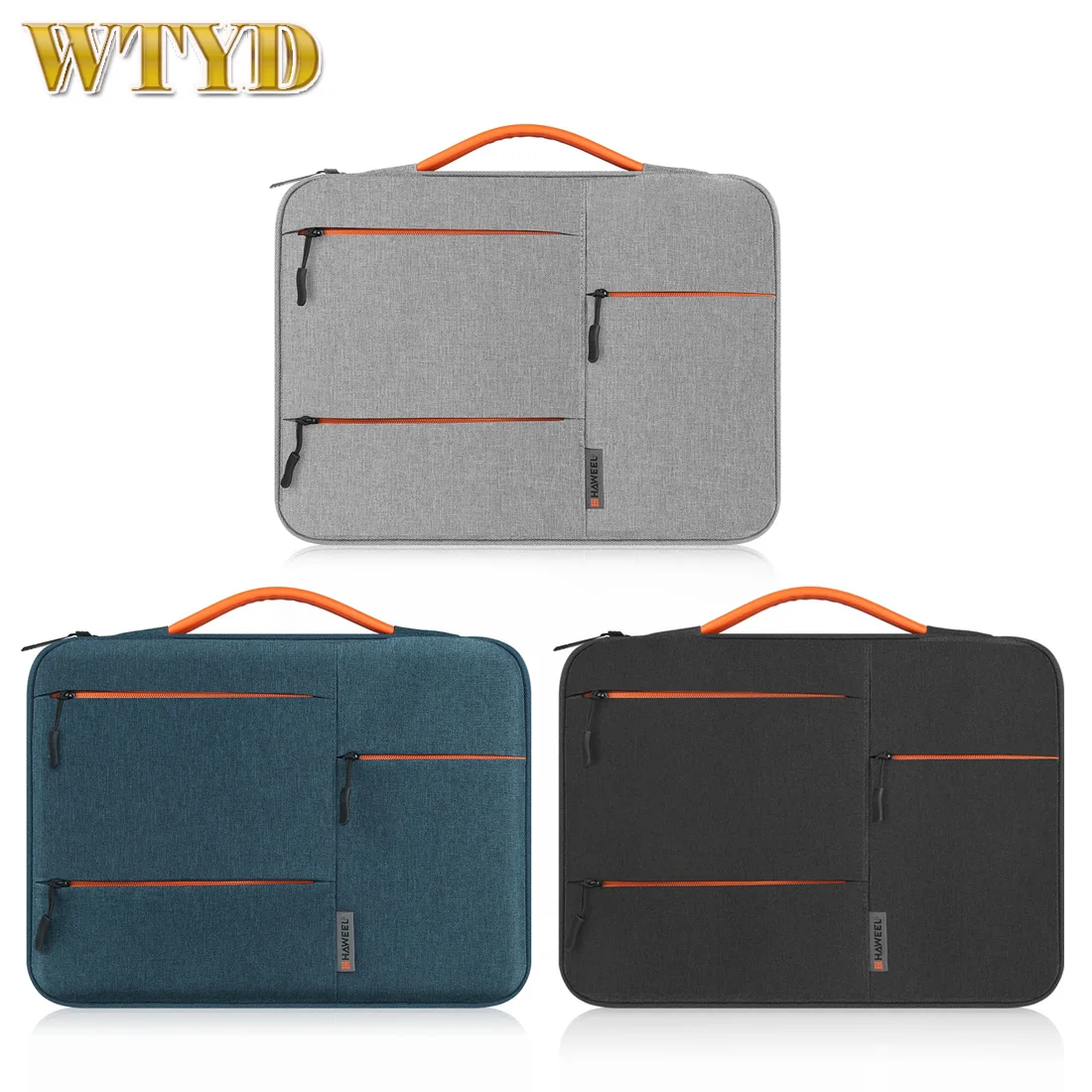 HAWEEL 13.0 inch Sleeve Case Zipper Briefcase Laptop Handbag For Macbook Samsung Lenovo DELL ASUS HP 13 inch -13.5 inch Laptops