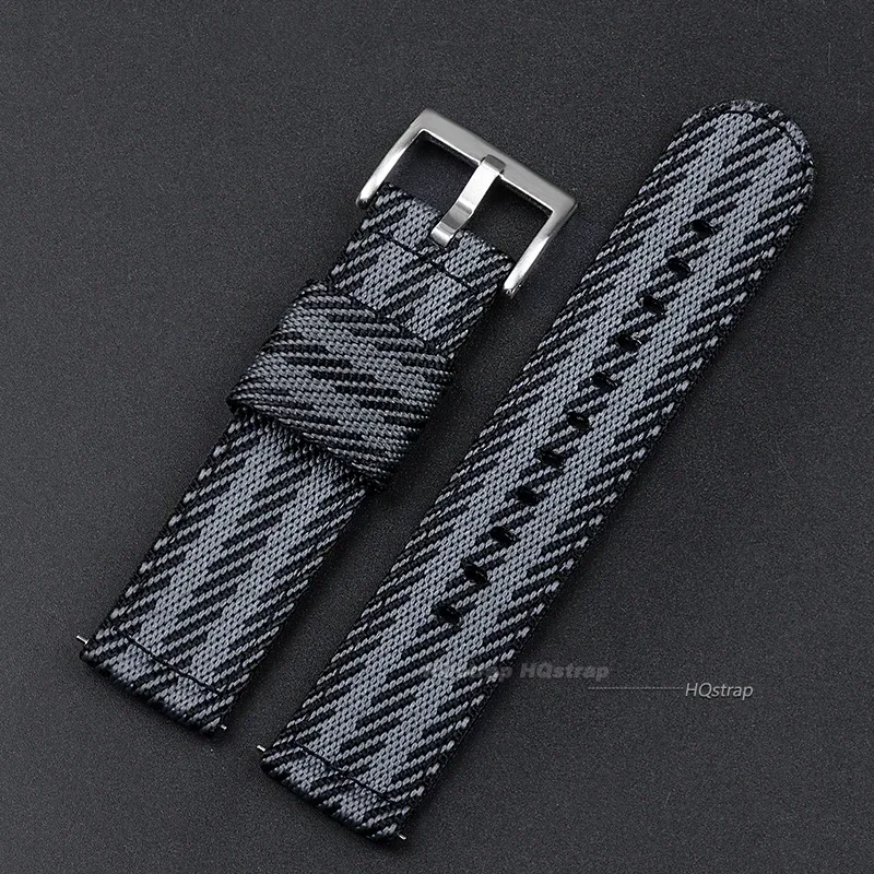Adjustable Nylon Strap with Stainless Steel Buckle - Quick Release Universal Bracelet