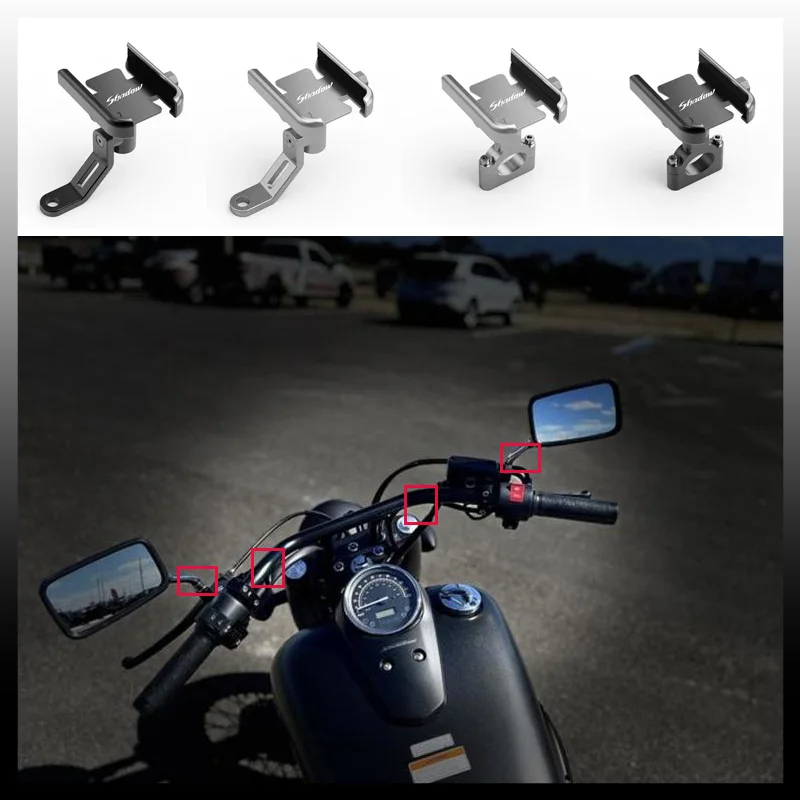 Espejos Retrovisores Para Honda Shadow, Rebel, VTX - Par Izquierdo/Derecho, 144x81mm, Vástago 171mm