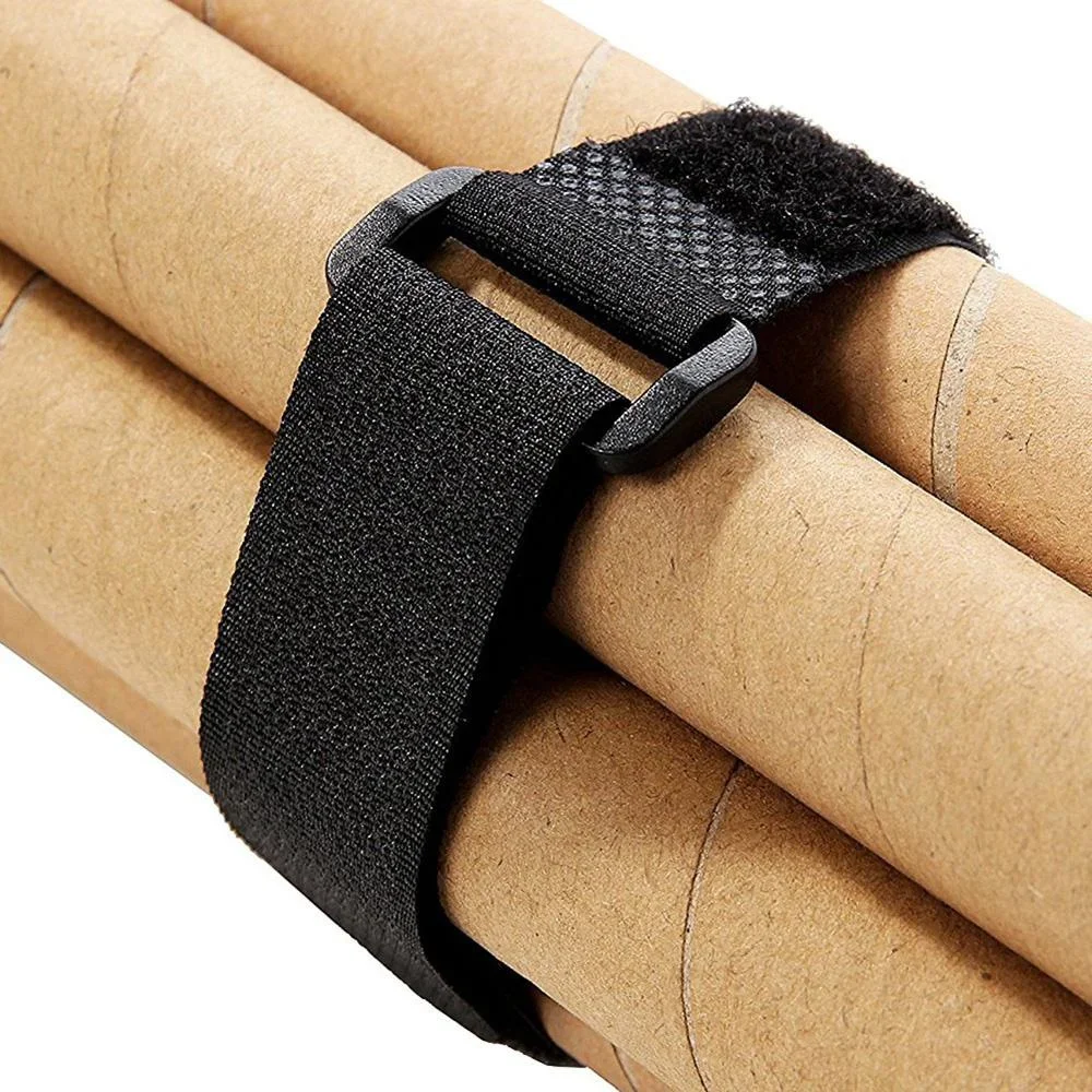 Bulk Pack of 10 Reusable Nylon Cable Securing Straps with Hook and Loop Fastening, Durable and Adjustable (20cm or 50cm Length Options)