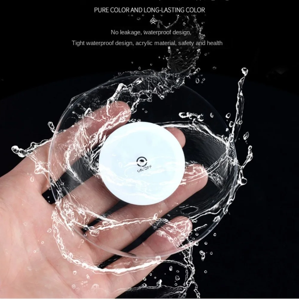 New Acrylic LED Luminous Coaster 10CM White Multicolor Cocktail Coaster Ultra-thin Luminous Colorful Coaster KTV Party