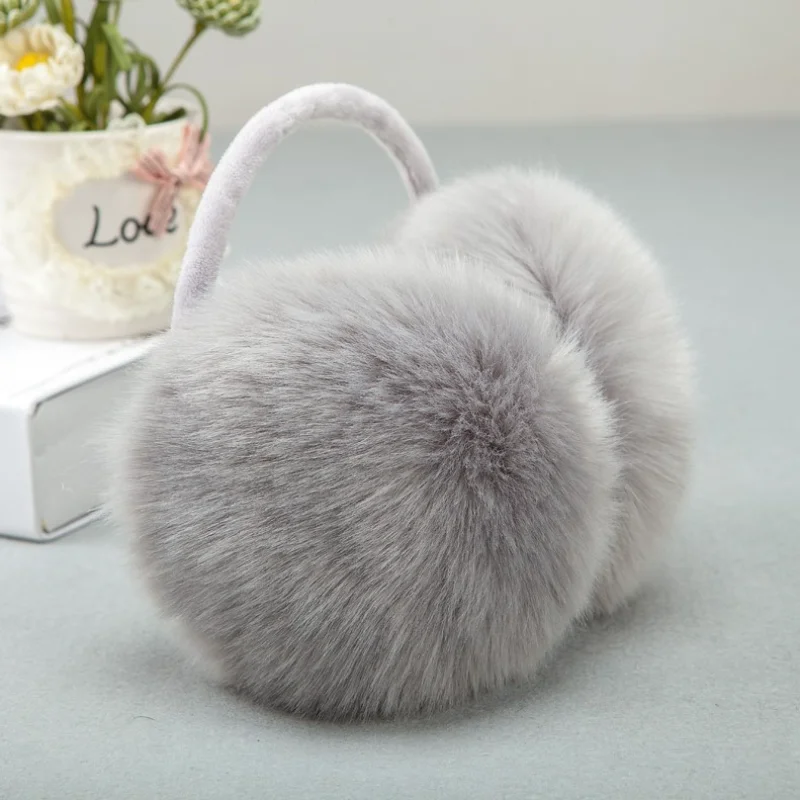 

Imitation Rabbit Fur Earmuff Men Women Warm Fashion Earflap Plush Fluffy Ear Warm Muffs Wholesale Winter Multicolor