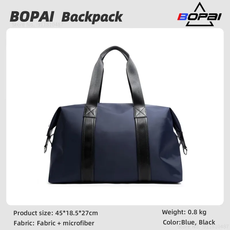 BOPAI Large-Capacity Men's Travel Bag Portable Sports Fitness Bag Folding Korean Version Luggage Outdoor Tourist Storage