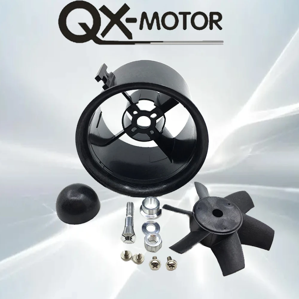 QX-MOTOR 공장 아울렛 EDF 키트, 6 블레이드 덕트 팬 슈트, RC 비행기용, 70mm