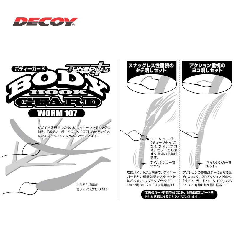 Hameçons Decoy Shot Guard Worm Weedless - Taille 2 - Lot De 5
