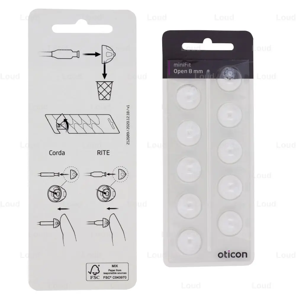 Hearing Aid Domes Hearing Aid Domes for Oticon hearing aid Replacements Oticon Minifit Open Domes 8mm/10 mm(Open 6mm/8mm)