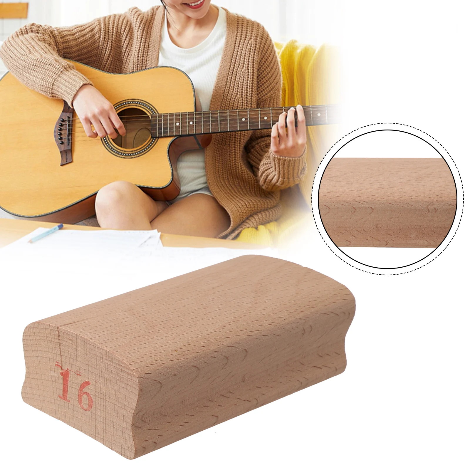 

1pcs Radius Sanding Block Leveling Fingerboard Wooden Guitar Radius Sanding Block Fret Luthier Tool Instrument Accessories