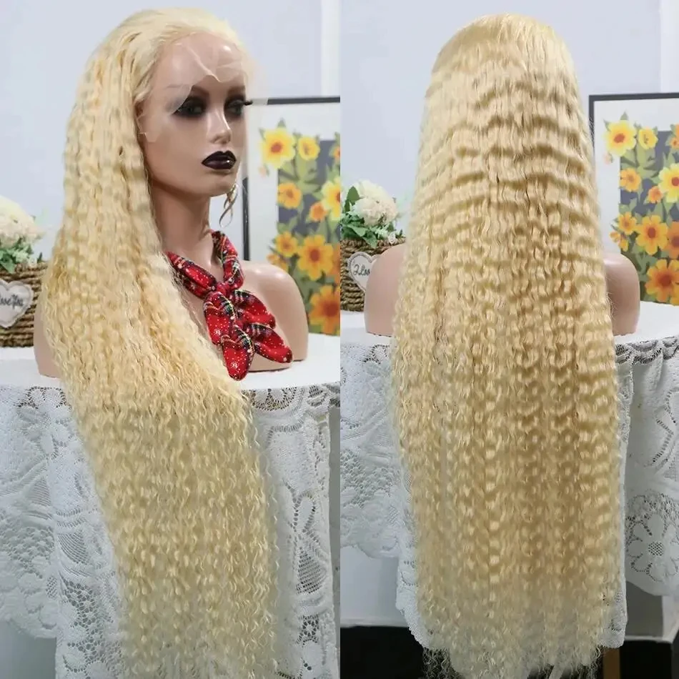 

30 38 Inches Long Hair 613 Curly Human Hair 13x4 Lace Front Wig Deep Wave Transparent 13x6 Hd Lace Frontal Wigs for Black Women