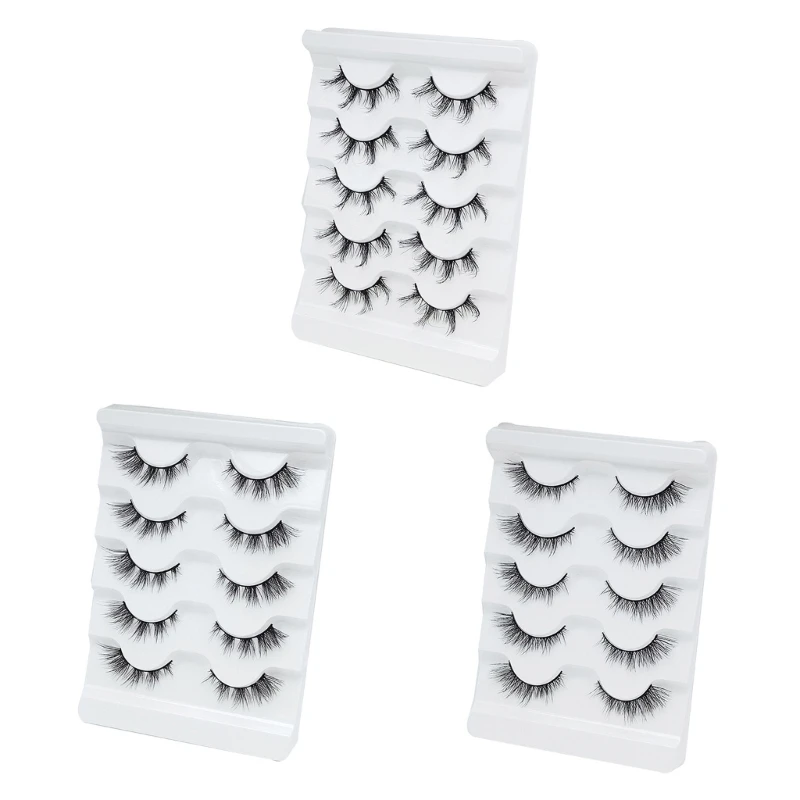 

False Eyelashes Cat-Eye Look Volume Fluffy Fake-Eyelashes Faux Mink Lashes Strip