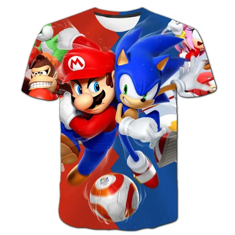 Giappone bambino Super Mario T Shirt ragazzo Cartoon top Tees abbigliamento per bambini ragazzi