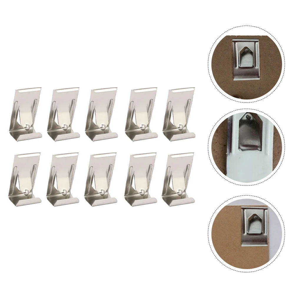 50 Pcs Photo Frame Hardware Hook Picture Hanging Ganci Appendiabiti In Metallo Appendiabiti In Ferro Spring Turn Clip Accessori Per Unghie